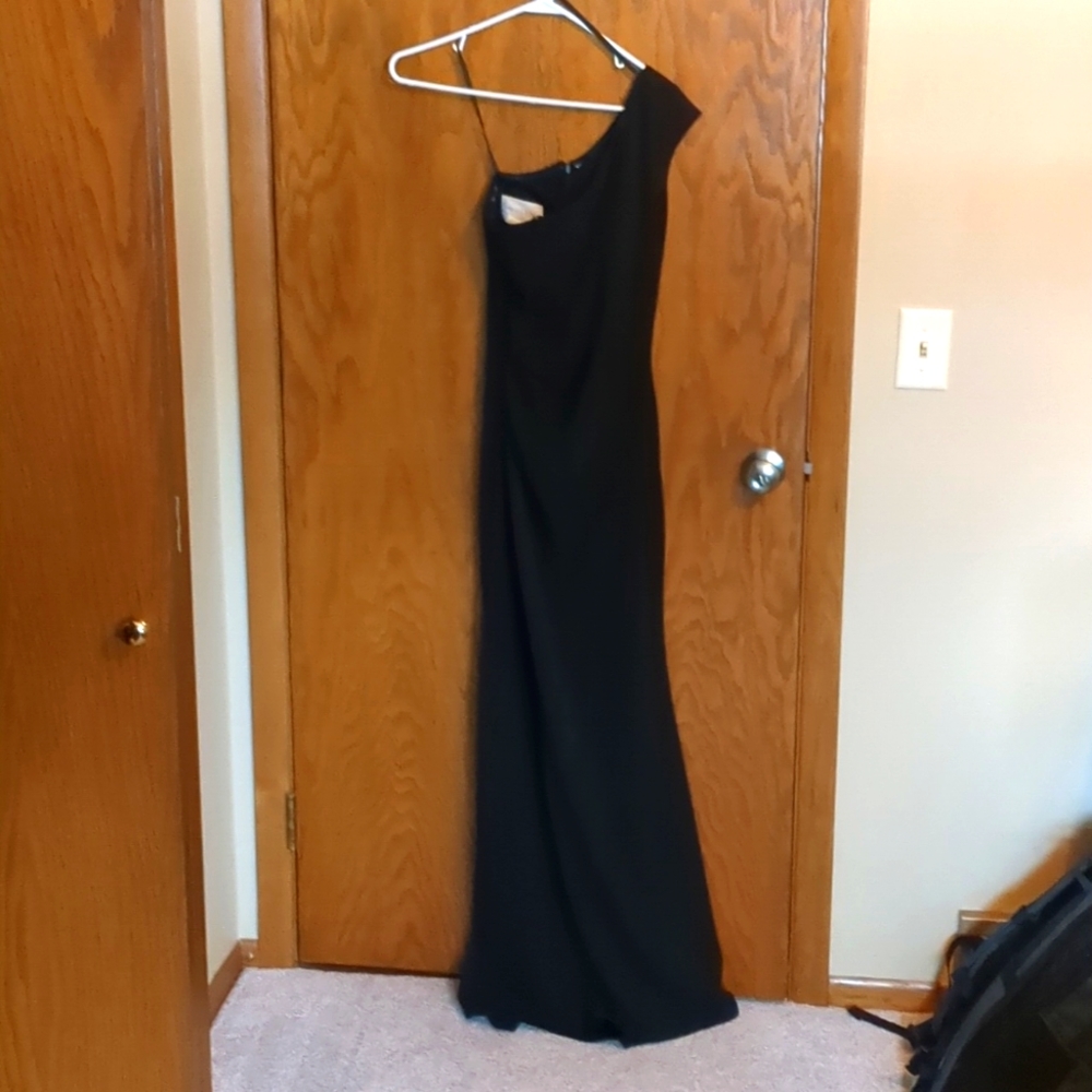 BHLDN black one shoulder dress